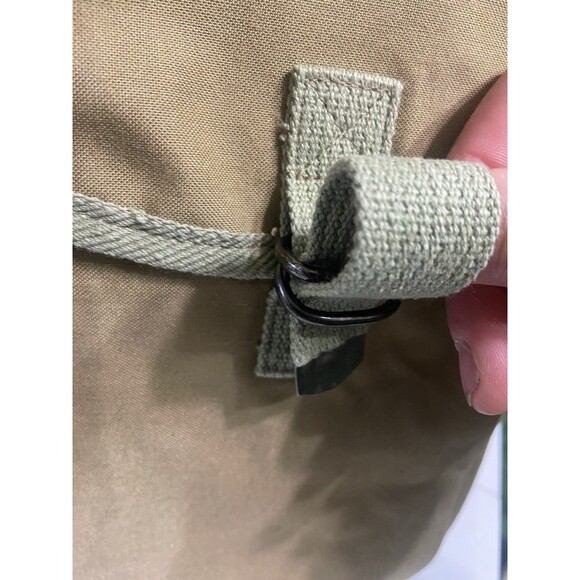 Vintage Chaps Ralph Lauren Canvas Khaki Duffel Bag 3 Pockets Military Surplus - Picture 16 of 16